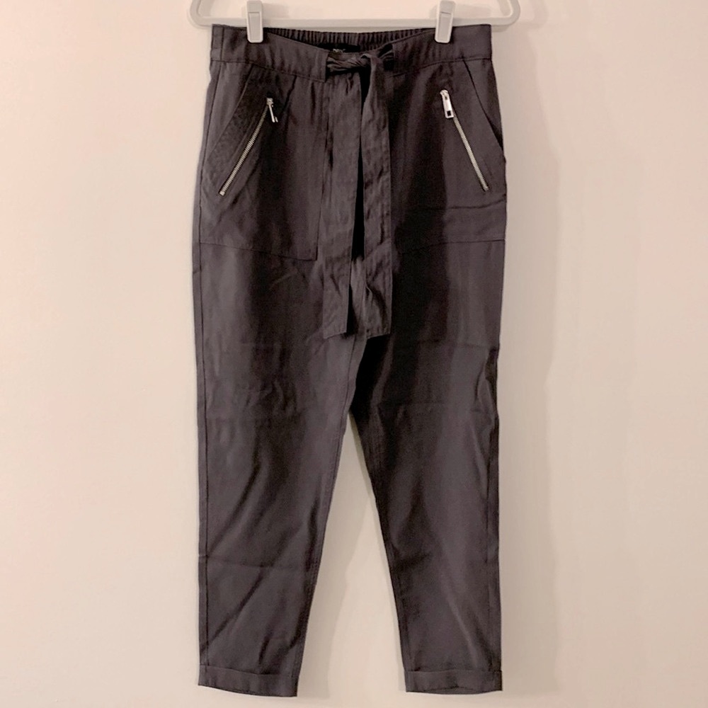 Next UK Women’s tie front cargo style pants with zippers